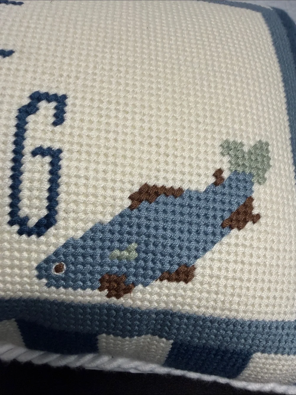 Micheal Strahan | “Gone Fishing” 🎣 Embroidered Pillow